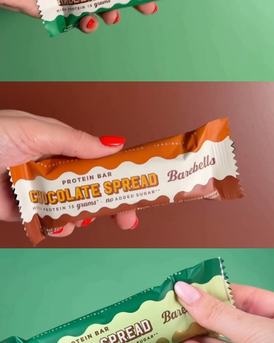 Here they finally are! 🤩 Our 3 new flavors are Chocolate, Hazelnut and Pistachio. Which one are you trying first? 🧡💚🤎

#barebells #spreadbar