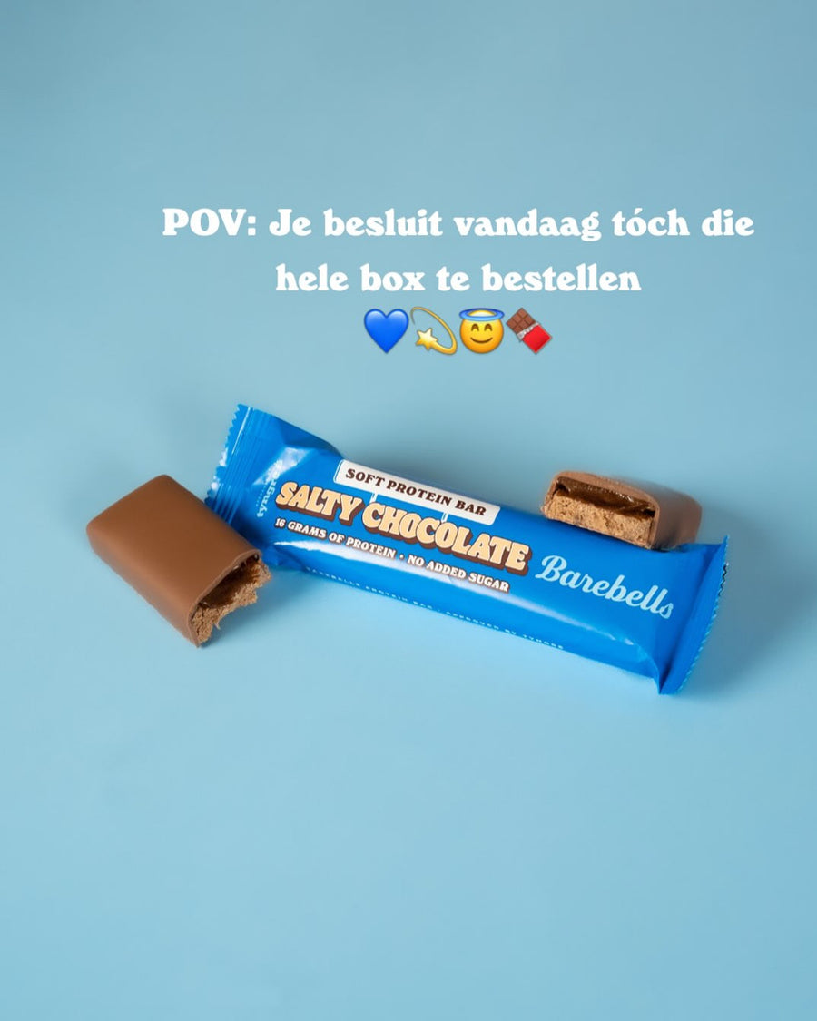 Eentje voor nu, de rest voor later 💙👀🍫