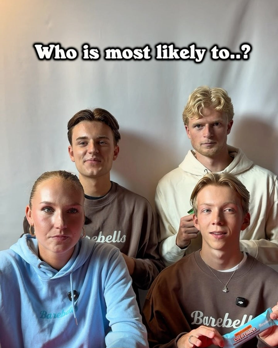 Wie lacht er ook altijd op een ongepast moment? 👇#barebells #proteïnereep #whoismostlikelyto #raden #challenge